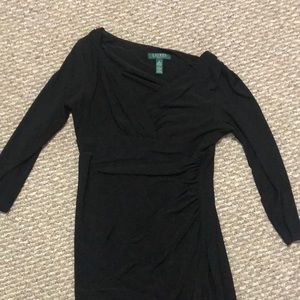 Lauren by Ralph Lauren long sleeve black dress